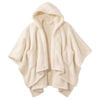 Women's Oversized Hood Double Sherpa Cape Wrap