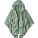 Women's Oversized Hood Double Sherpa Cape Wrap