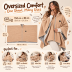Wearable Heated Blanket Shawl